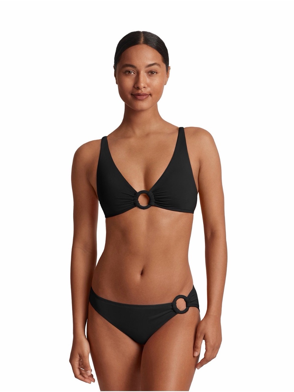 Lauren Ralph Lauren Women’s Macramé O-Ring Black Bikini Set